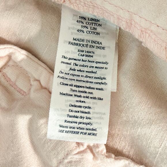 Faherty Tradewinds Linen Blend Shorts Mens 38 Chino Pink Knit Preppy‎ Beach - Picture 7 of 10